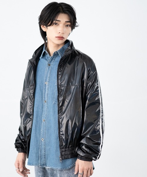 improves(インプローブス)の「シャイニー ライン袖 トラックジャケット(ブルゾン・メンズ・ブラック/シルバー/ホワイト・SMALL/MEDIUM/LARGE)」の22枚目の写真