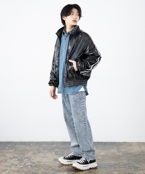 improves(インプローブス)の「シャイニー ライン袖 トラックジャケット(ブルゾン・メンズ・ブラック/シルバー/ホワイト・SMALL/MEDIUM/LARGE)」の16枚目の写真