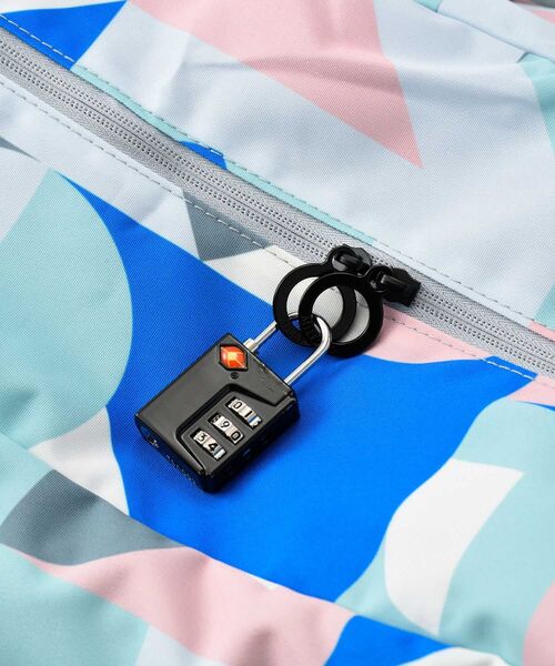 TRAVEL SHOP MILESTO(トラベルショップミレスト)の「MILESTO×PAPIERTIGRE ポケッタブルボストン 35L(ボストンバッグ・レディース・ネイビー/ライトブルー/ブルー・フリ-)」の8枚目の写真