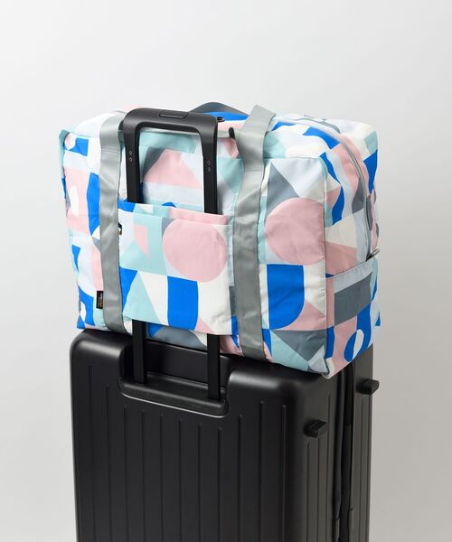 TRAVEL SHOP MILESTO(トラベルショップミレスト)の「MILESTO×PAPIERTIGRE ポケッタブルボストン 35L(ボストンバッグ・レディース・ネイビー/ライトブルー/ブルー・フリ-)」の13枚目の写真