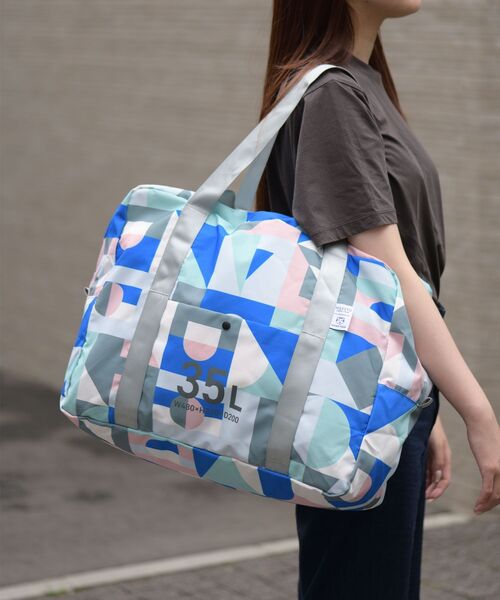 TRAVEL SHOP MILESTO(トラベルショップミレスト)の「MILESTO×PAPIERTIGRE ポケッタブルボストン 35L(ボストンバッグ・レディース・ネイビー/ライトブルー/ブルー・フリ-)」の18枚目の写真