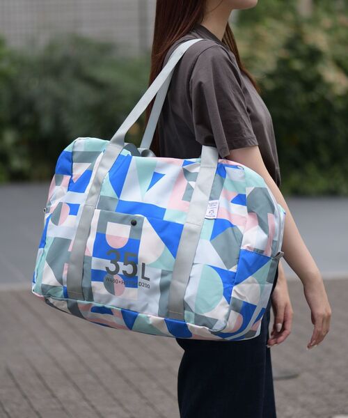 TRAVEL SHOP MILESTO(トラベルショップミレスト)の「MILESTO×PAPIERTIGRE ポケッタブルボストン 35L(ボストンバッグ・レディース・ネイビー/ライトブルー/ブルー・フリ-)」の21枚目の写真