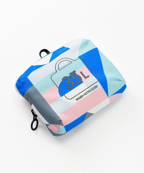 TRAVEL SHOP MILESTO(トラベルショップミレスト)の「MILESTO×PAPIERTIGRE ポケッタブルボストン 35L(ボストンバッグ・レディース・ネイビー/ライトブルー/ブルー・フリ-)」の22枚目の写真