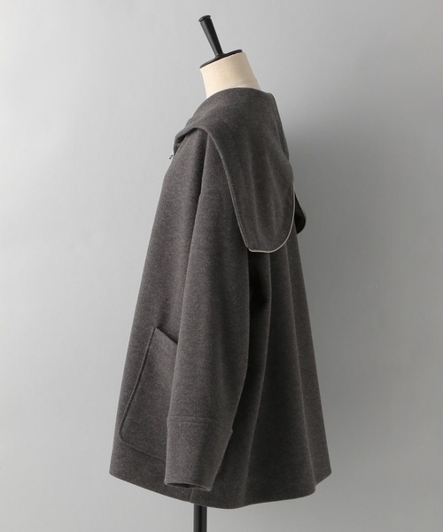 e/rm(イーアールエム)の「【e/rm】フーディーコート(その他アウター・レディース・ライトベージュ/チャコールグレー/ブラウン・FREE)」の4枚目の写真