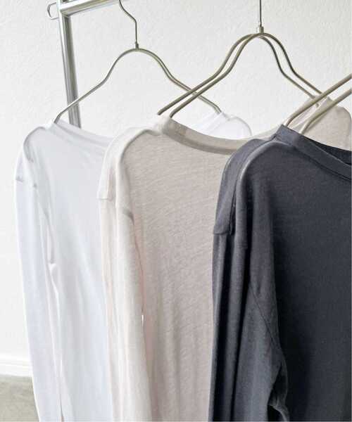 Spick & Span(スピックアンドスパン)の「≪追加2≫シアーボートネックプルオーバー(Tシャツ/カットソー・レディース・ホワイト/チャコールグレー/ライトグレー・FREE)」の5枚目の写真