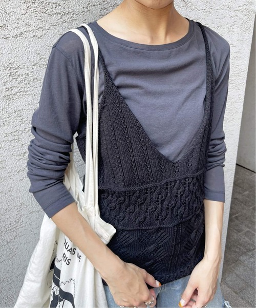 Spick & Span(スピックアンドスパン)の「≪追加2≫シアーボートネックプルオーバー(Tシャツ/カットソー・レディース・ホワイト/チャコールグレー/ライトグレー・FREE)」の14枚目の写真