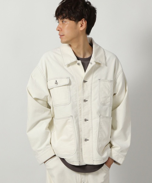 LAKOLE（ラコレ）の「コーデュロイポケットブルゾン / 147399（ブルゾン・メンズ・アイボリー/ブラウン/ネイビー・LARGE/MEDIUM）」の2枚目の写真