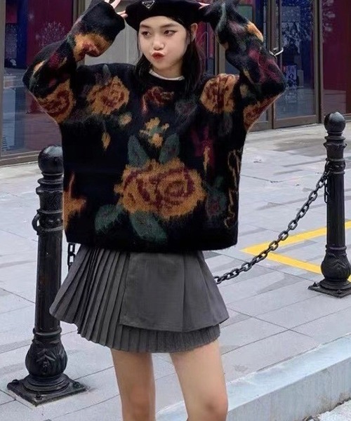 セール】薔薇 / バラ モヘアニット（ニット/セーター）｜WESTSEA