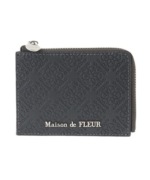 Maison de FLEUR(メゾンドフルール)の「FLEURモノグラムフラグメントケース(パスケース・レディース・ブラウン/チャコールグレー・FREE)」の5枚目の写真