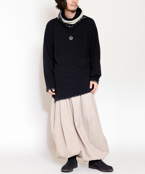 チャイハネ（チャイハネ）の「【チャイハネ】ウォニーMEN'Sニットソートップス（ニット/セーター・メンズ・レッド/ベージュ/ネイビー/ブラック・FREE）」の6枚目の写真