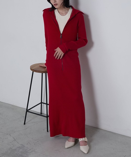 完売品 loopool　camisole dress ロングワンピース 38 オフショルダーサテンスイッチロングワンピース – poláura