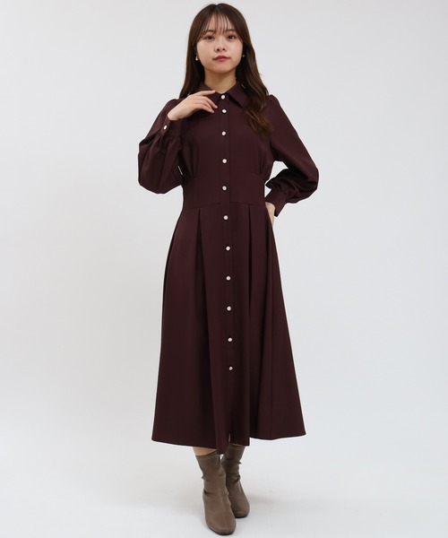 ASTORIA ODIER(アストリアオディール)の「コルセットシャツワンピース(ワンピース・レディース・カーキ/ワイン/グレー・SMALL/MEDIUM/LARGE)」の3枚目の写真