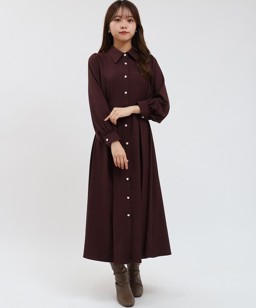 ASTORIA ODIER(アストリアオディール)の「コルセットシャツワンピース(ワンピース・レディース・カーキ/ワイン/グレー・SMALL/MEDIUM/LARGE)」の7枚目の写真