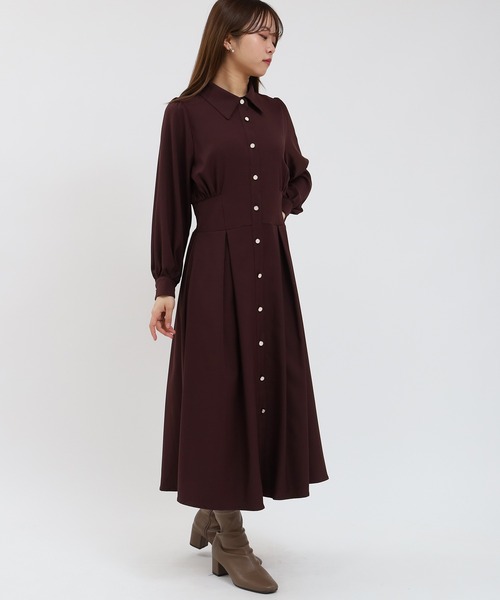 ASTORIA ODIER(アストリアオディール)の「コルセットシャツワンピース(ワンピース・レディース・カーキ/ワイン/グレー・SMALL/MEDIUM/LARGE)」の9枚目の写真