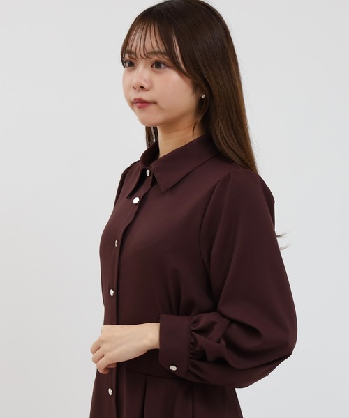 ASTORIA ODIER(アストリアオディール)の「コルセットシャツワンピース(ワンピース・レディース・カーキ/ワイン/グレー・SMALL/MEDIUM/LARGE)」の10枚目の写真