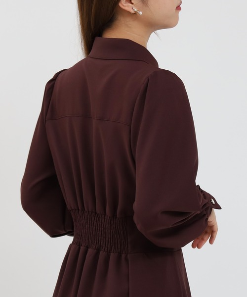ASTORIA ODIER(アストリアオディール)の「コルセットシャツワンピース(ワンピース・レディース・カーキ/ワイン/グレー・SMALL/MEDIUM/LARGE)」の11枚目の写真