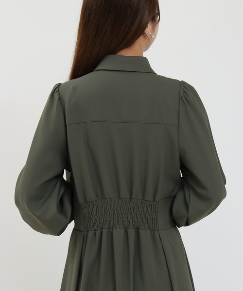 ASTORIA ODIER(アストリアオディール)の「コルセットシャツワンピース(ワンピース・レディース・カーキ/ワイン/グレー・SMALL/MEDIUM/LARGE)」の17枚目の写真