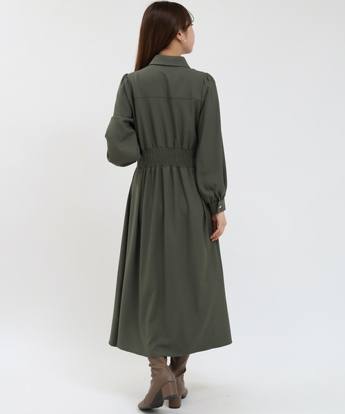 ASTORIA ODIER(アストリアオディール)の「コルセットシャツワンピース(ワンピース・レディース・カーキ/ワイン/グレー・SMALL/MEDIUM/LARGE)」の15枚目の写真