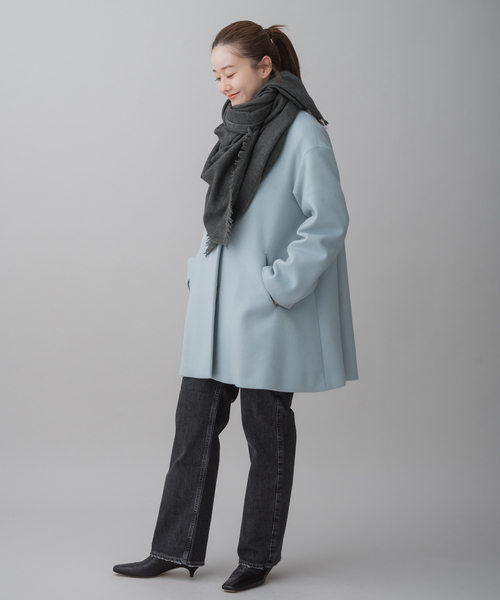 IENA(イエナ)の「NIMNIMDUAI/ニムニムデュアイ YAK COTTON ストール(ストール/ショール・レディース・ウッド/チャコールグレー・FREE)」の6枚目の写真