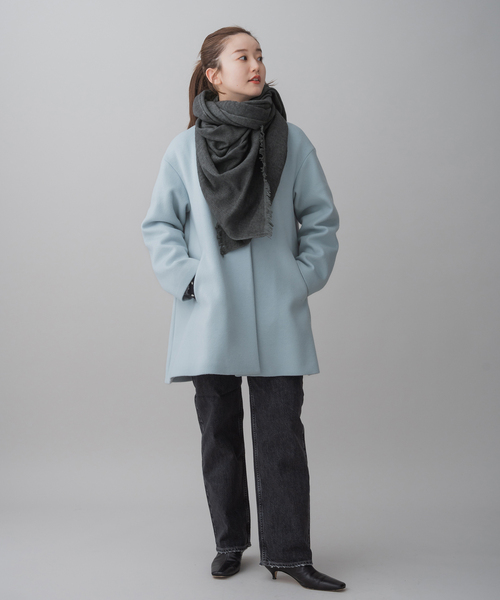 IENA(イエナ)の「NIMNIMDUAI/ニムニムデュアイ YAK COTTON ストール(ストール/ショール・レディース・ウッド/チャコールグレー・FREE)」の8枚目の写真