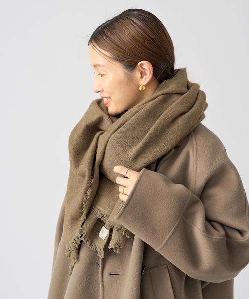 IENA(イエナ)の「NIMNIMDUAI/ニムニムデュアイ YAK COTTON ストール(ストール/ショール・レディース・ウッド/チャコールグレー・FREE)」の9枚目の写真