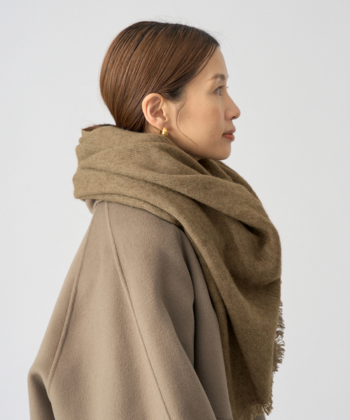 IENA(イエナ)の「NIMNIMDUAI/ニムニムデュアイ YAK COTTON ストール(ストール/ショール・レディース・ウッド/チャコールグレー・FREE)」の10枚目の写真