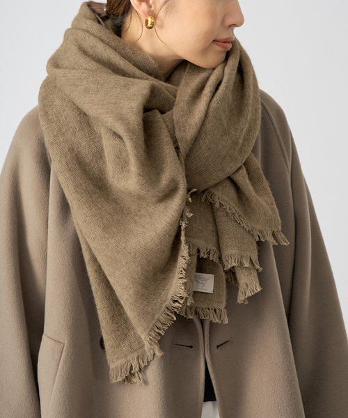 IENA(イエナ)の「NIMNIMDUAI/ニムニムデュアイ YAK COTTON ストール(ストール/ショール・レディース・ウッド/チャコールグレー・FREE)」の13枚目の写真