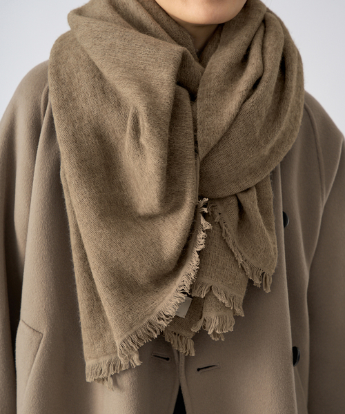 IENA(イエナ)の「NIMNIMDUAI/ニムニムデュアイ YAK COTTON ストール(ストール/ショール・レディース・ウッド/チャコールグレー・FREE)」の14枚目の写真