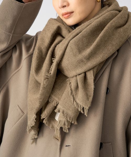 IENA(イエナ)の「NIMNIMDUAI/ニムニムデュアイ YAK COTTON ストール(ストール/ショール・レディース・ウッド/チャコールグレー・FREE)」の16枚目の写真