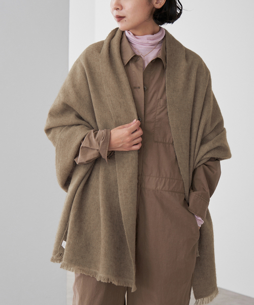 IENA(イエナ)の「NIMNIMDUAI/ニムニムデュアイ YAK COTTON ストール(ストール/ショール・レディース・ウッド/チャコールグレー・FREE)」の22枚目の写真