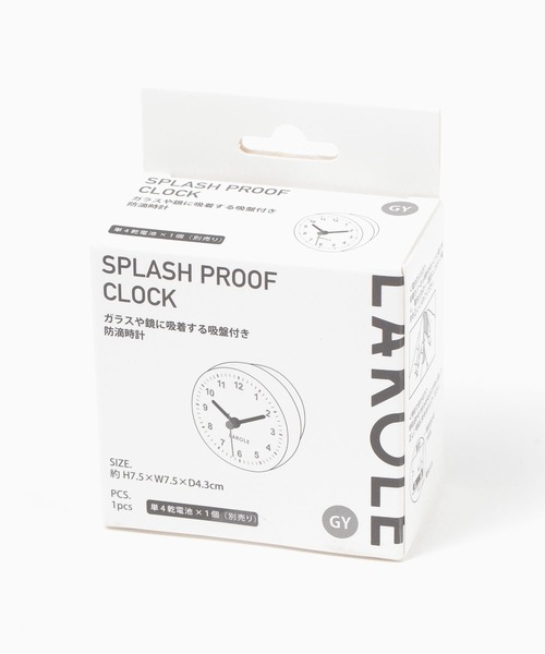 LAKOLE(ラコレ)の「【ガラスや鏡に吸着する】防滴時計 / 150064(掛け時計・レディース・ホワイト/グレー・FREE)」の12枚目の写真
