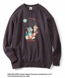 リブ イン コンフォート TOM and JERRY ヴィンテージ風プリントの裏シャギースウェットトップス