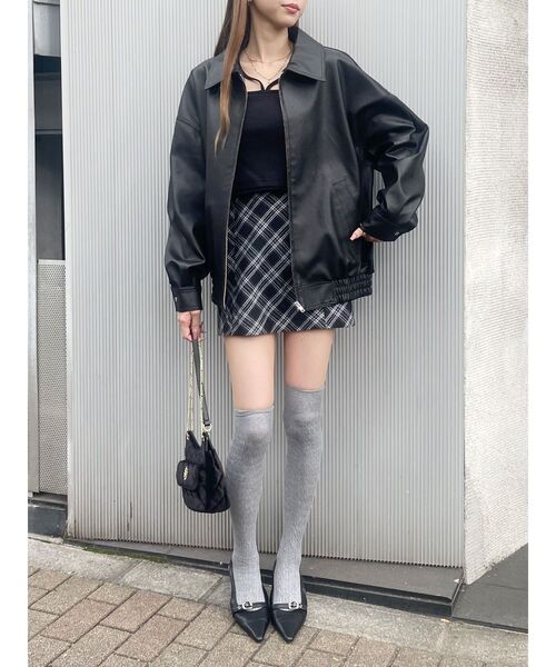 EVRIS(エヴリス)の「チェックミニスカート(スカート・レディース・ネイビー/ブラック・MEDIUM/SMALL)」の14枚目の写真