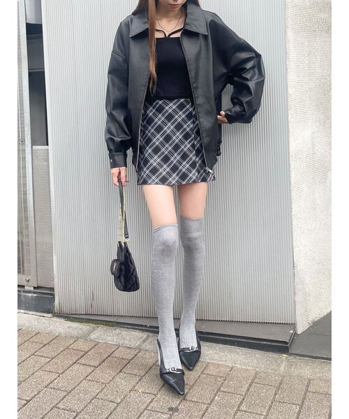 EVRIS(エヴリス)の「チェックミニスカート(スカート・レディース・ネイビー/ブラック・MEDIUM/SMALL)」の15枚目の写真