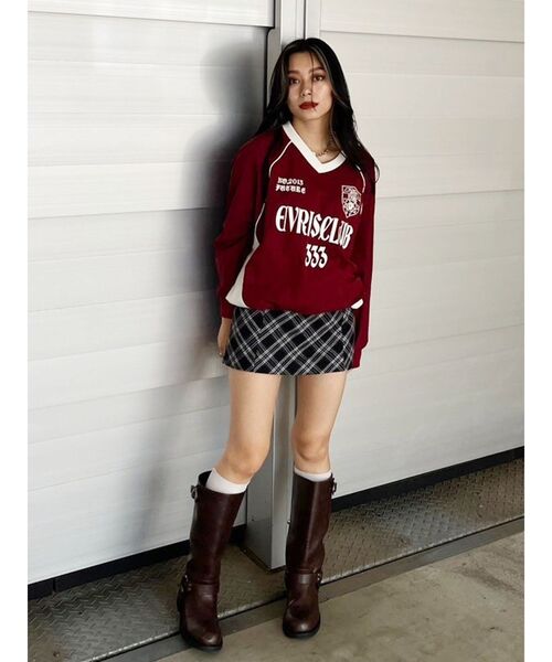 EVRIS(エヴリス)の「チェックミニスカート(スカート・レディース・ネイビー/ブラック・MEDIUM/SMALL)」の18枚目の写真