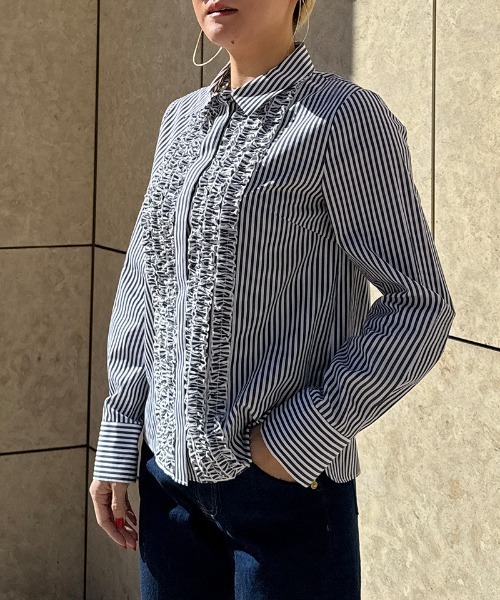 JENNE(ジェンヌ)の「ギャザーリボンブラウス(その他トップス・レディース・ピンク/ネイビー・LARGE/MEDIUM/SMALL)」の12枚目の写真
