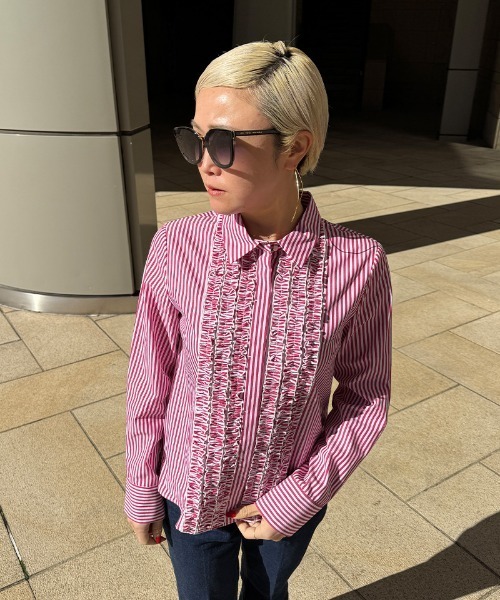 JENNE(ジェンヌ)の「ギャザーリボンブラウス(その他トップス・レディース・ピンク/ネイビー・LARGE/MEDIUM/SMALL)」の20枚目の写真