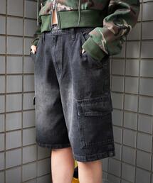 WEGO | WEGO/【25年春夏新作】ヴィンテージウォッシュカーゴハーフパンツ(デニムパンツ)