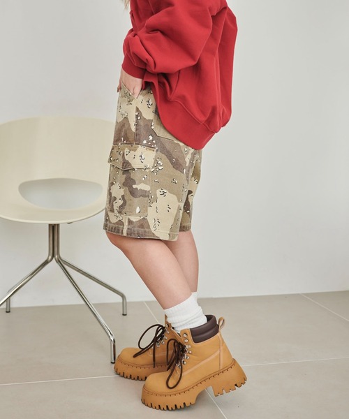 WEGO（ウィゴー）の「WEGO/ヴィンテージウォッシュカーゴハーフパンツ（デニムパンツ・レディース・ブラック/コバルトブルー/ライトインディゴブルー/インディゴブルー/その他1/その他2/ブラック系その他・MEDIUM/SMALL）」の14枚目の写真