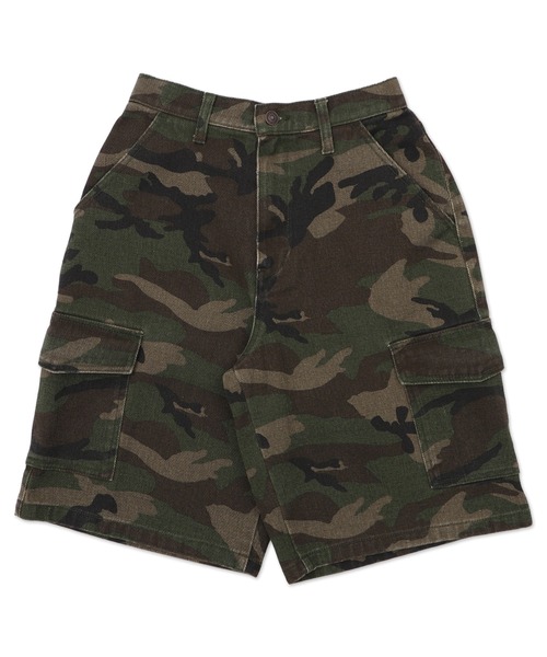 セール】WEGO/ヴィンテージウォッシュカーゴハーフパンツ（デニム