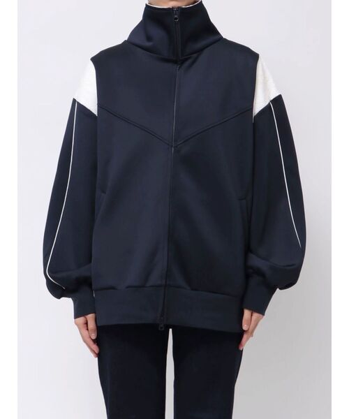 CALNAMUR（カルナムール）の「LACE BLOCKING BIG TRACK BLOUSON/レースブロッキングトラックブルゾン（ブルゾン・レディース・ホワイト/ネイビー・FREE）」の22枚目の写真