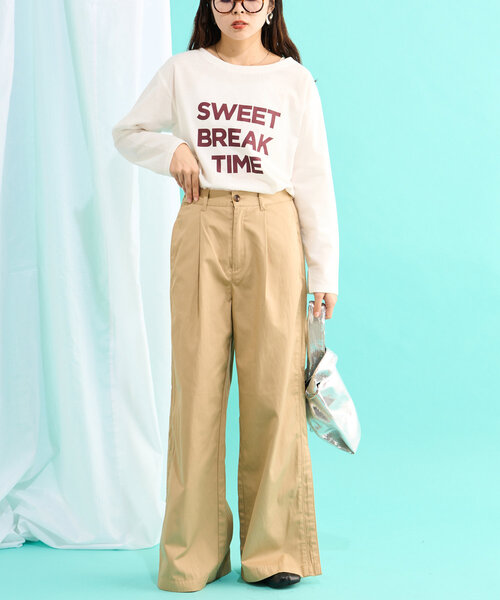 CIAOPANIC TYPY（チャオパニックティピー）の「【2025年S/S新作】梨地シアーアソートロゴTee（Tシャツ/カットソー・レディース・ホワイト/ブラック系その他2/ホワイト系その他/ブラック/チャコールグレー/ホワイト系その他3・ONE SIZE）」の21枚目の写真