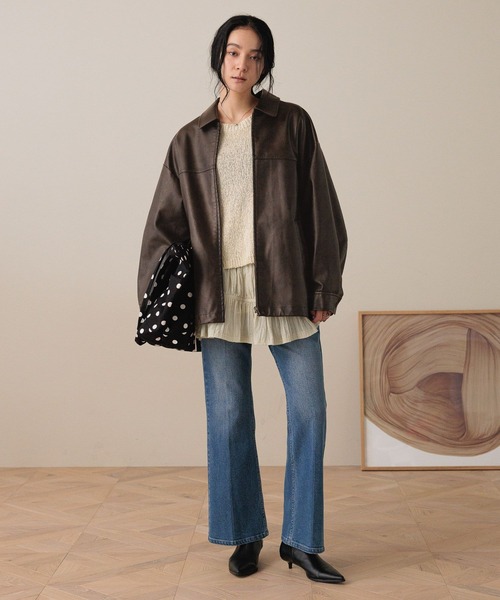 レザードロストZIPブルゾン 289011（ブルゾン）｜LOWRYS FARM