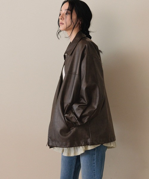 レザードロストZIPブルゾン 289011（ブルゾン）｜LOWRYS FARM