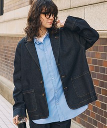 MONO-MART LADY'S | 【セットアップ対応】オーバーサイズ デニム テーラードジャケット(デニムジャケット)