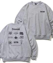 pium ダブルラインオーバーサイズスウェット グレー SSZ(エスエスズィー) 24SS ASE SWEAT CREW 裏毛 オーバーサイズ