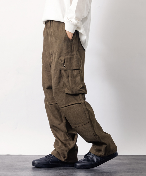POLY TWILL WIDE MILITARY CARGO/ワイドカーゴパンツ/ポリツイル/ユニセックス（カーゴパンツ）｜ABAHOUSE（アバハウス） 5,752円