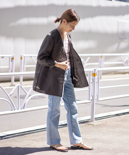 最終お値下げ　IENA シアージャケット セール】シアージャケット（ノーカラージャケット）｜IENA