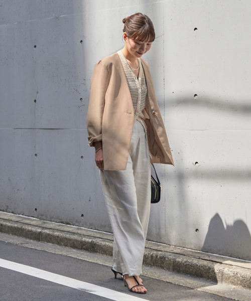 セール】シアージャケット（ノーカラージャケット）｜IENA