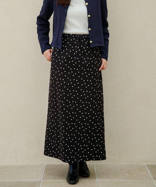 URBAN RESEARCH Sonny Label(アーバンリサーチサニーレーベル)の「ドットアソートストレートスカート(スカート・レディース・チャコールグレー/アイボリー/ドット・FREE)」の4枚目の写真